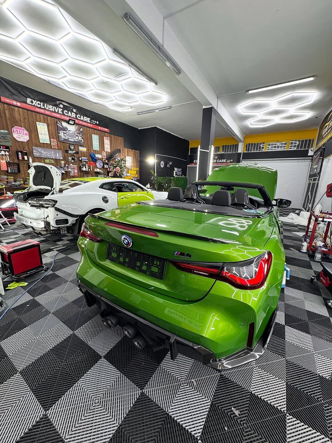 Green BMW M4 Competition wrap in Limassol