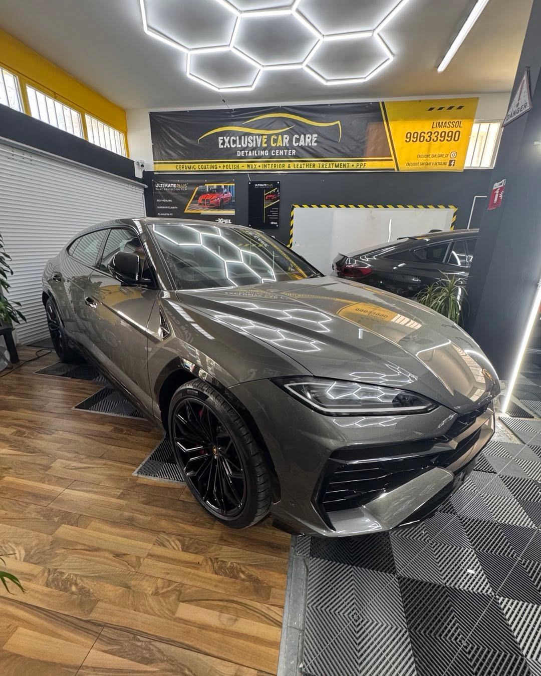 Grey Lamborghini Urus with PPF in Limassol
